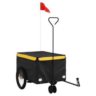 Fietstrailer 30 kg ijzer zwart en geel 2