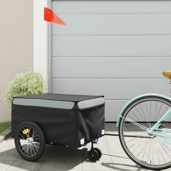 Fietstrailer 45 kg ijzer zwart en grijs 1