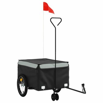 Fietstrailer 45 kg ijzer zwart en grijs 2