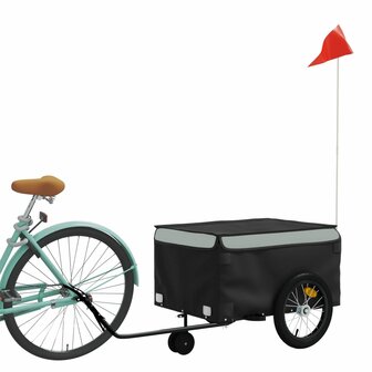 Fietstrailer 45 kg ijzer zwart en grijs 3