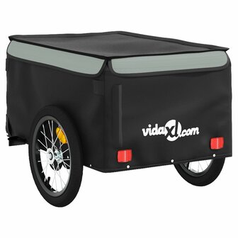 Fietstrailer 45 kg ijzer zwart en grijs 8