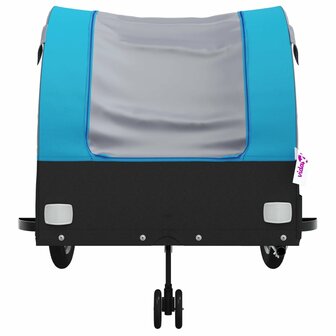 Fietstrailer 45 kg ijzer zwart en blauw 6