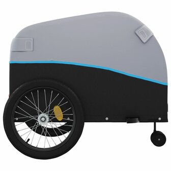 Fietstrailer 45 kg ijzer zwart en blauw 7