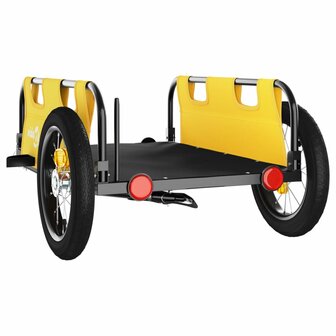 Fietstrailer oxford stof en ijzer geel 7