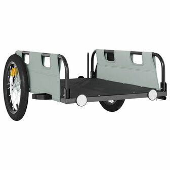 Fietstrailer oxford stof en ijzer grijs 4