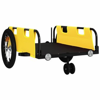Fietstrailer oxford stof en ijzer geel 4