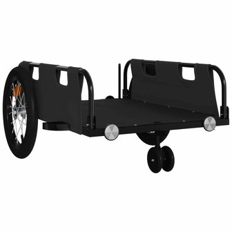 Fietstrailer oxford stof en ijzer zwart 4