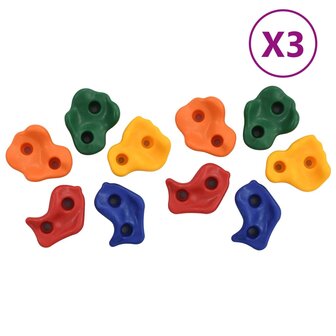 Klimstenen 30 st met touw meerkleurig 1