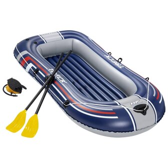 Bestway Hydro-Force Opblaasboot met pomp en roeispanen blauw 4
