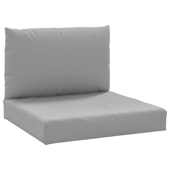Palletkussens 2 st stof grijs 2