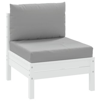 Palletkussens 2 st stof grijs 3
