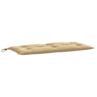 Tuinbankkussen 100x50x7 cm stof gem&ecirc;leerd beige 2