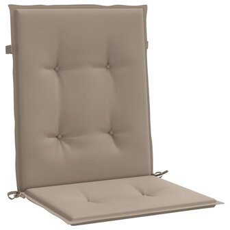 Tuinstoelkussens lage rug 2 st 100x50x3 cm oxford stof taupe 3