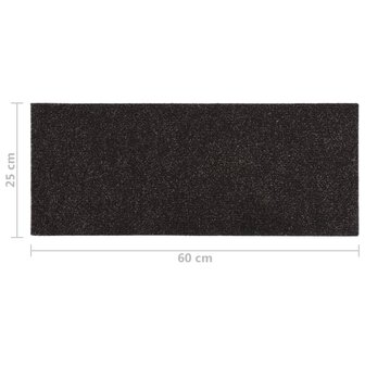 15 st Trapmatten zelfklevend rechthoekig 60x25 cm bruin 7