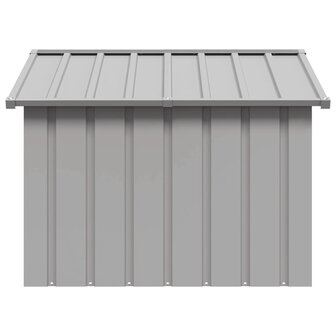 Hondenhok 116,5x103x81,5 cm gegalvaniseerd staal grijs 3