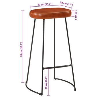Barkrukken 2 st Gavin 44x37,5x78 cm 10