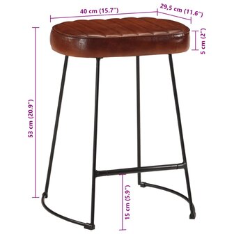 Barkrukken 2 st 40x29,5x53 cm donkerbruin 10