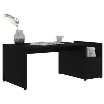 Salontafel 90x45x35 cm bewerkt hout zwart 3