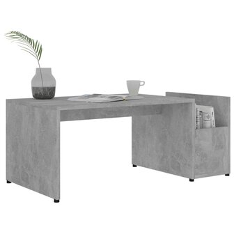 Salontafel 90x45x35 cm bewerkt hout betongrijs 3