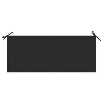 Tuinbank inklapbaar met kussen 118 cm bamboe 6