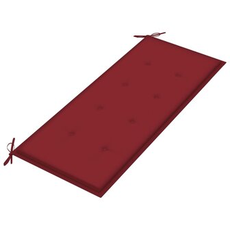 Tuinbank inklapbaar met kussen 118 cm bamboe 5