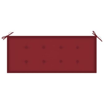 Tuinbank inklapbaar met kussen 118 cm bamboe 6