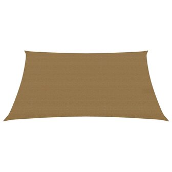 Zonnezeil 160 g/m&sup2; 3,5x4,5 m HDPE taupe 2