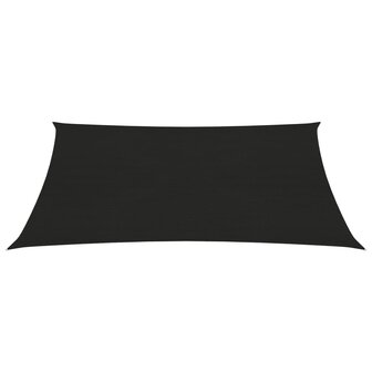 Zonnezeil 160 g/m&sup2; 2x3,5 m HDPE zwart 2