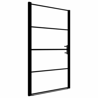 Douchedeur 100x178 cm gehard glas zwart 2