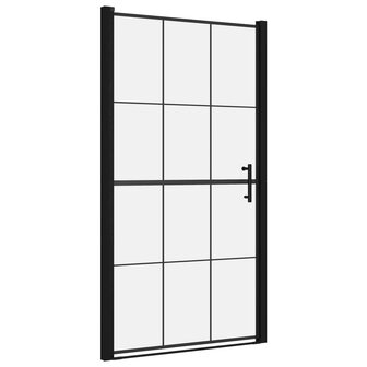 Douchedeur 100x178 cm gehard glas zwart 2