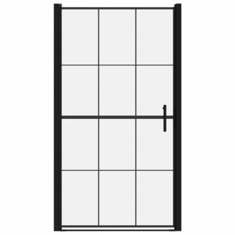 Douchedeur 100x178 cm gehard glas zwart 3