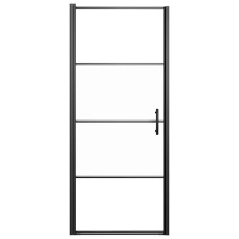 Douchedeur halfmat 91x195 cm gehard glas zwart 3
