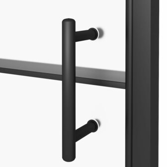 Douchedeur halfmat 91x195 cm gehard glas zwart 6