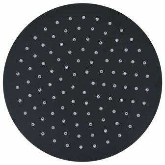 Regendouchekop rond 25 cm roestvrij staal zwart 2