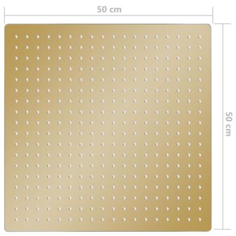 Regendouchekop vierkant 50x50 cm roestvrij staal goudkleurig 7