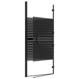Douchewand inklapbaar 120x140 cm ESG zwart 5