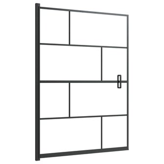 Douchewand 100x140 cm ESG zwart 2