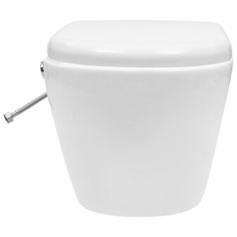 Hangend toilet randloos met bidetfunctie keramiek wit 7