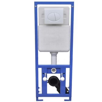 Hangend toilet met verborgen stortbak keramiek wit 9