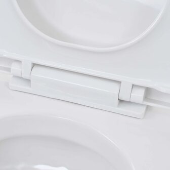 Hangend toilet met verborgen stortbak keramiek wit 9