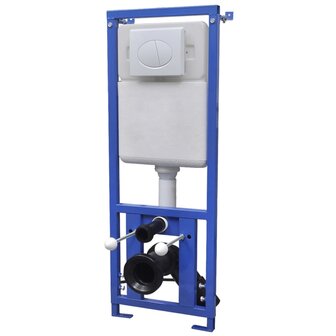 Hangend toilet met verborgen stortbak keramiek wit 10