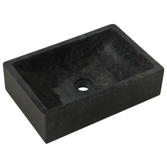Gootsteen 45x30x12 cm marmer hoogglans zwart 2