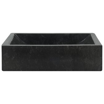 Gootsteen 45x30x12 cm marmer hoogglans zwart 3