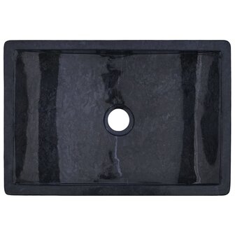 Gootsteen 45x30x12 cm marmer hoogglans zwart 11