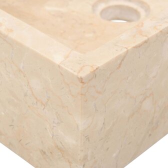 Gootsteen 45x30x12 cm marmer hoogglans cr&egrave;mekleurig 6