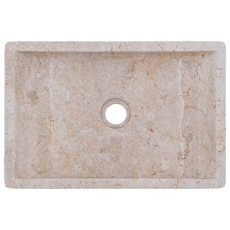 Gootsteen 45x30x12 cm marmer hoogglans cr&egrave;mekleurig 10