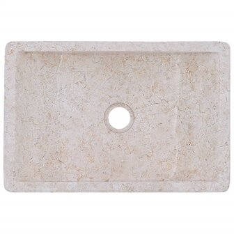 Gootsteen 45x30x12 cm marmer hoogglans cr&egrave;mekleurig 11