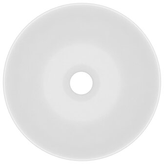 Wastafel rond keramiek matwit 4