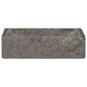 Gootsteen 45x30x12 cm marmer hoogglans grijs 2