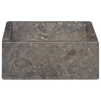 Gootsteen 45x30x12 cm marmer hoogglans grijs 3